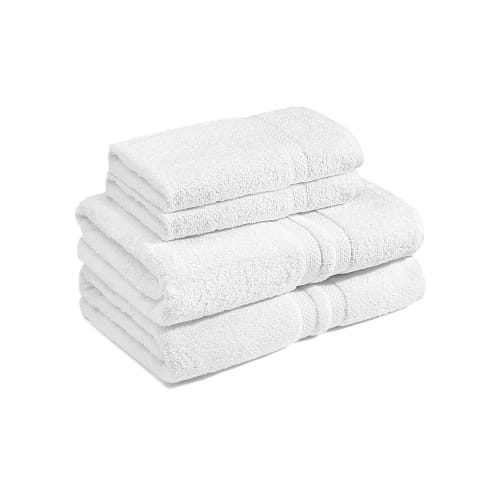 Grand Royal Bath Towel, Cotton Dobby Border, 27x54, 15.0 lbs/dz, White